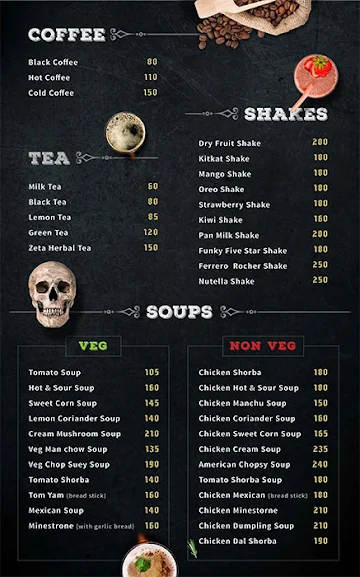 The Grave Yard menu 