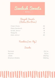 Sandesh Sweets menu 4