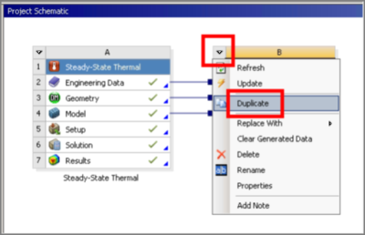 ANSYS - Дублирование (Duplicate) блока прочностного расчета