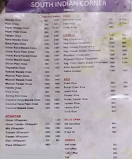 South Indian Corner menu 2