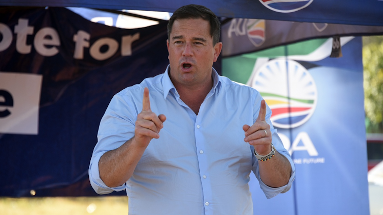 DA leader John Steenhuisen called for public enterprises minister Pravin Gordhan to step aside. File photo.