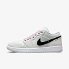 wmns air jordan 1 low se beary green / light arctic pink / white / black