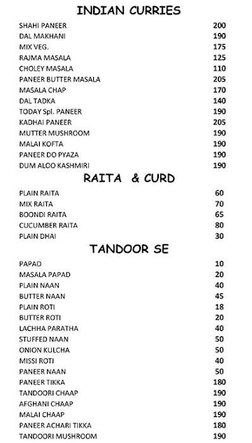 A1 Confectionery menu 