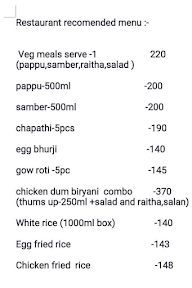 Hyderabad Bawarchi Restaurants menu 7