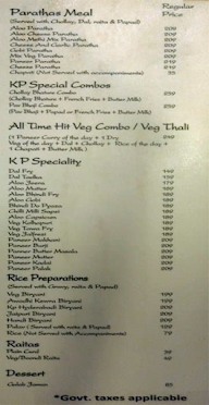 Kailash Parbat menu 4