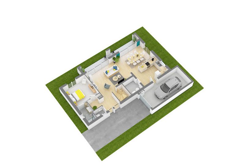  Vente Terrain + Maison - Terrain : 800m² - Maison : 110m² à Villette-d'Anthon (38280) 