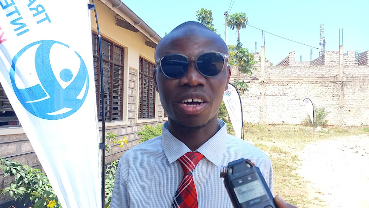 Founder of The Outstanding Ability Kenya Badi Mwalimu during an interview at Kombani social hall in Matuga, Kwale county, on Saturday, December 2, 2023.