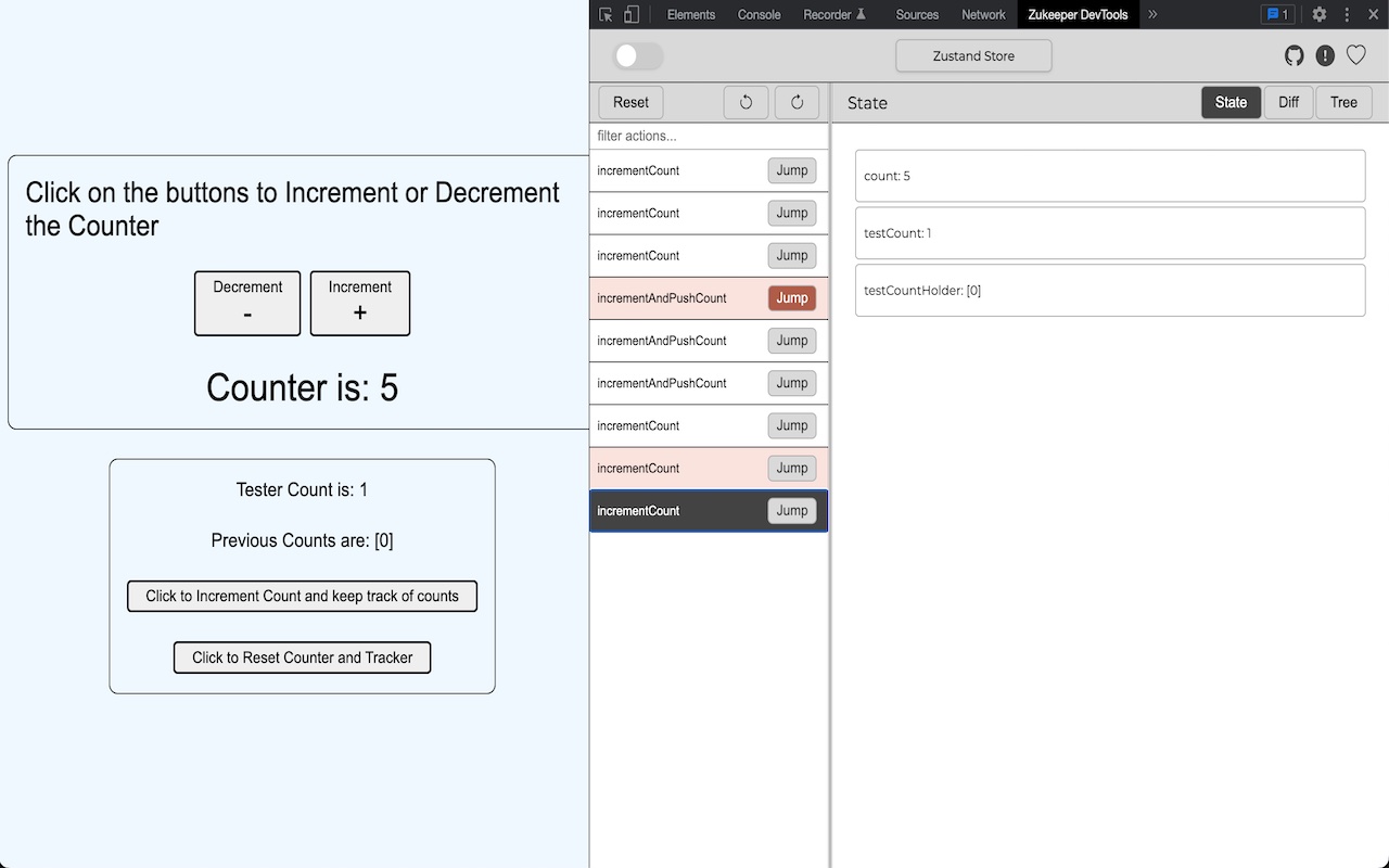 Zukeeper: Devtools for Zustand Preview image 4