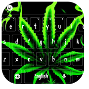 Rasta Weed Neon Keyboard Theme  Icon