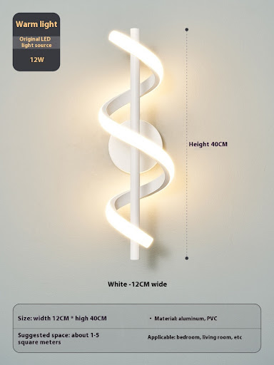 White 12CM Warm Light Single