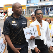 BOSA leader Mmusi Maimane and Nobuntu Hlazo-Webster, the party's Gauteng premier candidate.