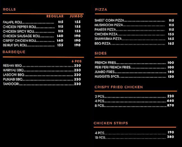 Beirut Rolls & More menu 