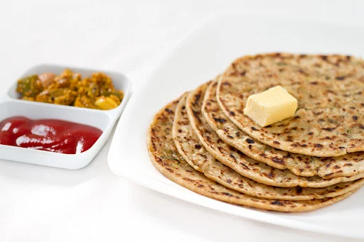 Aloo Onion Paratha + Sweet Lassi