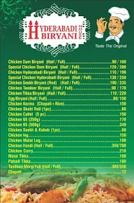 Hyderabadi Biryani House menu 1