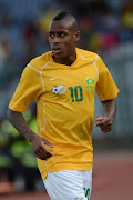 Nhlakanipho Ntuli during the U/20 African Youth Championships Qualifier match between South Africa and Ethiopia at Dobsonville Stadium on May 25, 2014 in Dobsonville.