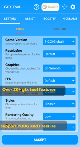 GFX Tool for PUBG Freefire screenshot #0