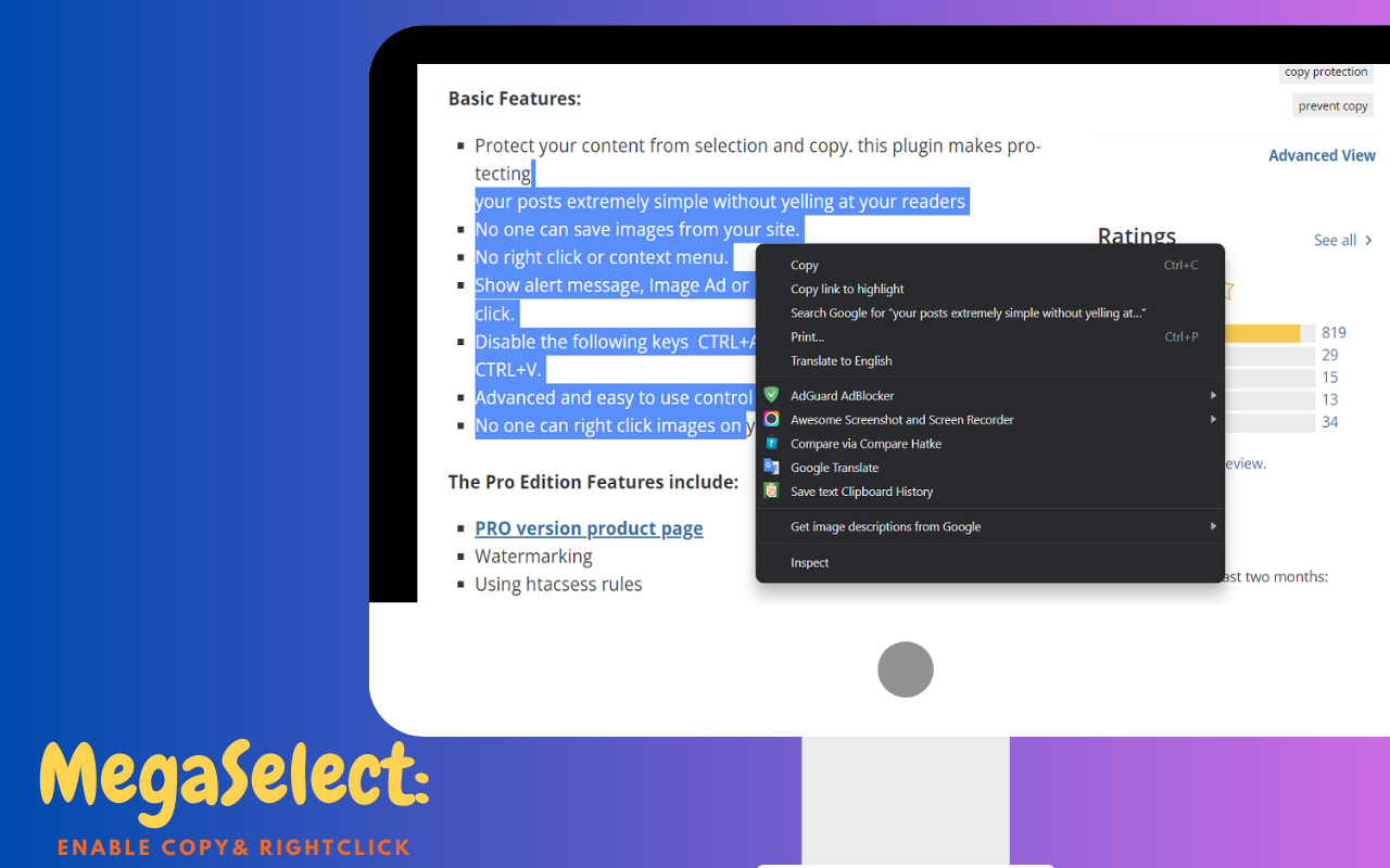 MegaSelect: Enable Copy Rightclick Preview image 3