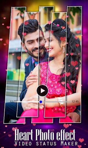 Heart Effect on Photo Video Status Maker