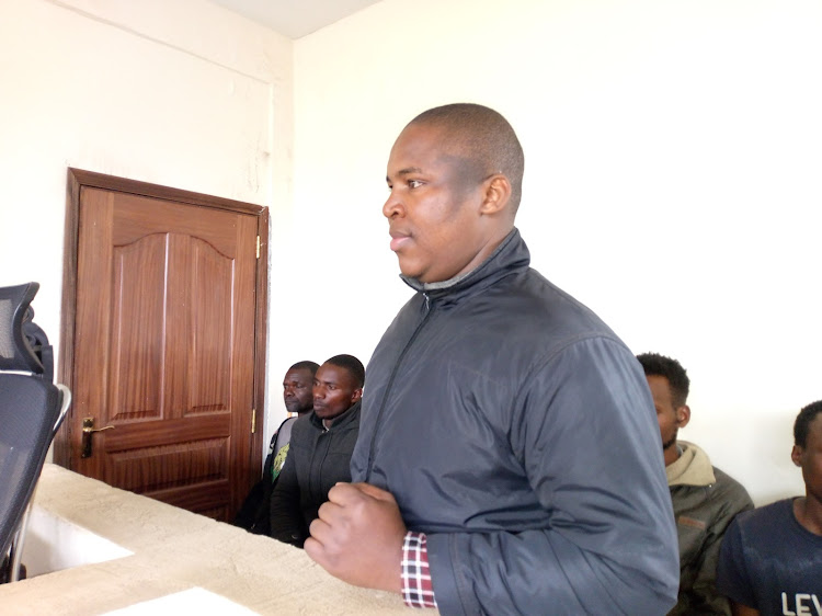 Alfonce Munyao Kimolo at the Kibera court on Monday, January 23.