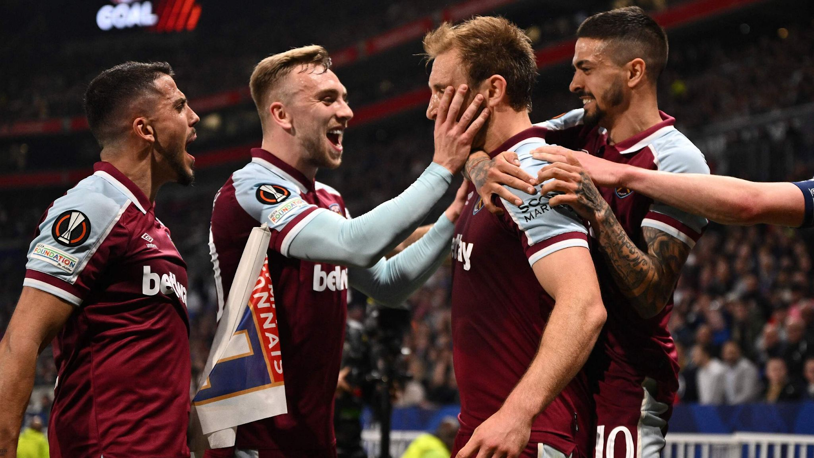 West Ham United handed Lyon a 3-0 drubbing