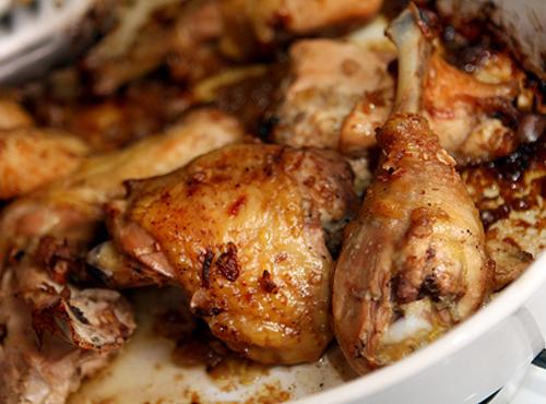 Roast Chicken with Caramelized Shallots