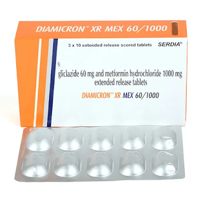 Diamicron XR Mex 60mg/1000mg Tablet ER 10s