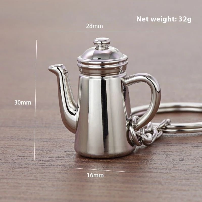 3D Koffie Sleutelhanger Metaal Autosleutelhanger. Een stijlvolle hanger met koffie design. Perfect voor koffieliefhebbers en autoliefhebbers.