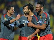 Taha Khenissi of Esperance celebrates with teammates during the CAF Champions League match between Mamelodi Sundowns and Esperance at Lucas Moripe Stadium on June 02, 2017 in Pretoria, South Africa. File photo 