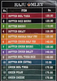 Raju Omlet menu 1