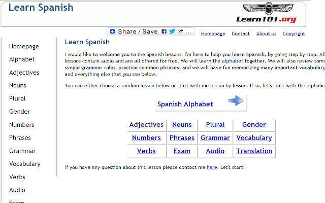 Learn Spanish chrome extension