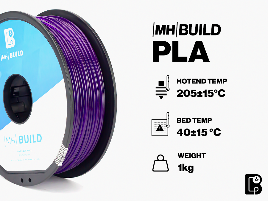 White MH Build Series PLA Filament - 1.75mm (3kg)