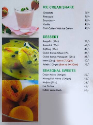 Madan Sweets and Restaurant menu 1
