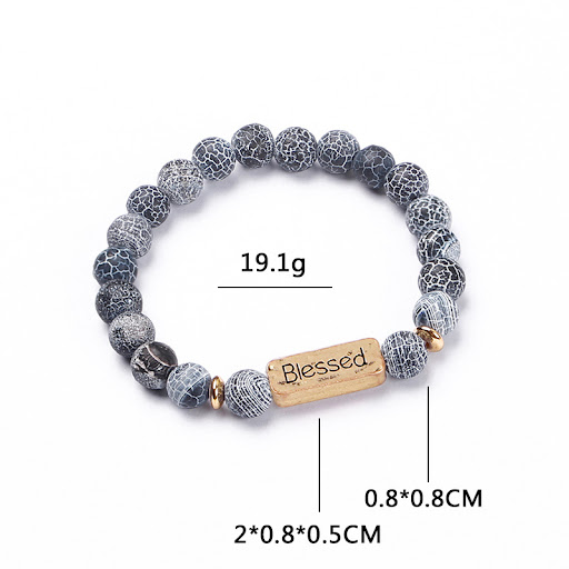 Title 6, Mens and Womens Volcanic Yoga Stone Alloy Let...
