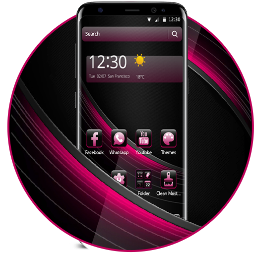 Black Pink Simple Theme