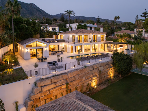 Modern villa with pool and illuminated garden in this luxury property for sale in Marbella ($9,031,855 - 734 m²)