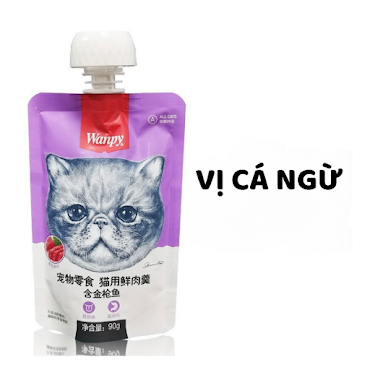 Súp Thưởng Wanpy Cho Mèo Có Nắp Vặn 90Gr/Tuýp