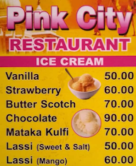 Pink City Restaurant menu 3