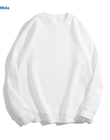 Pull en coton uni à col rond et épa - 0