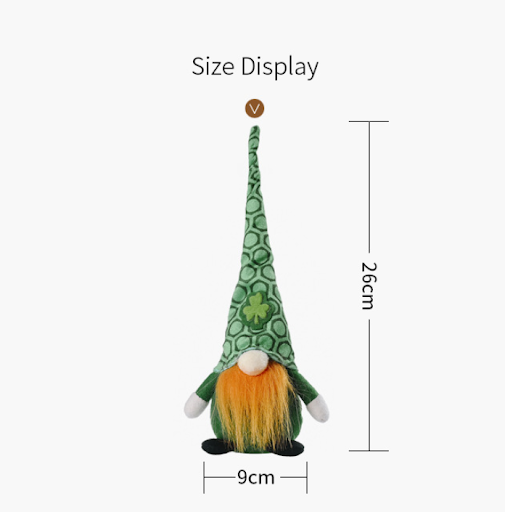 Title 2, Little Doll Standing Green Leaf Gnome Ornament ...