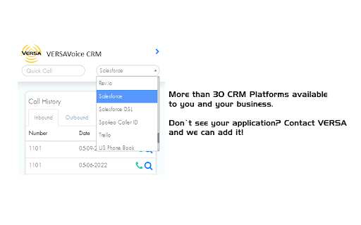 VERSAVoice CRM Integration