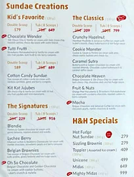 Huber & Holly menu 1