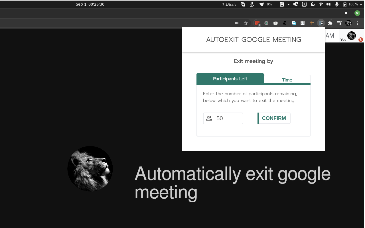 Google Meet AutoExit Preview image 3