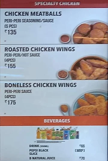 Domino's Pizza menu 