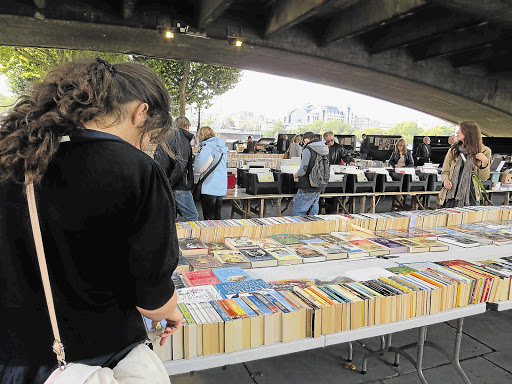 TICKETS TO READ: A bookstall under a bridge on the South Bank