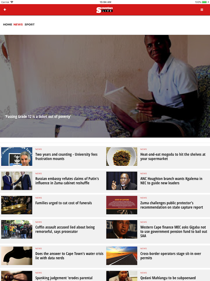 Get the latest news with the SowetanLIVE app