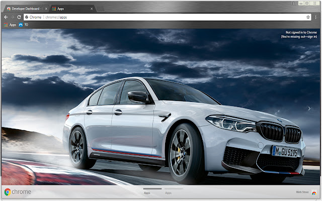 BMW M5 Wide Wallpaper chrome extension