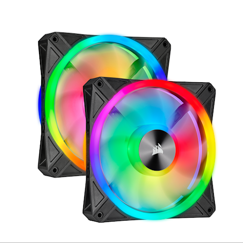 Bộ 2 quạt máy tính 140mm Corsair QL140 RGB kèm Node Core (CO-9050100-WW)