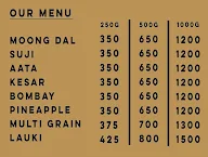 The Halwa House menu 1