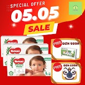 Combo 3 Gói Tã Dán Huggies Nature Made Size L54 Miếng Vaca Baby House