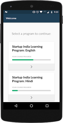 Screenshot Startup India Learning Program